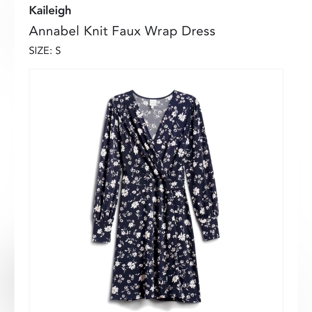 Navy floral dress, NWT